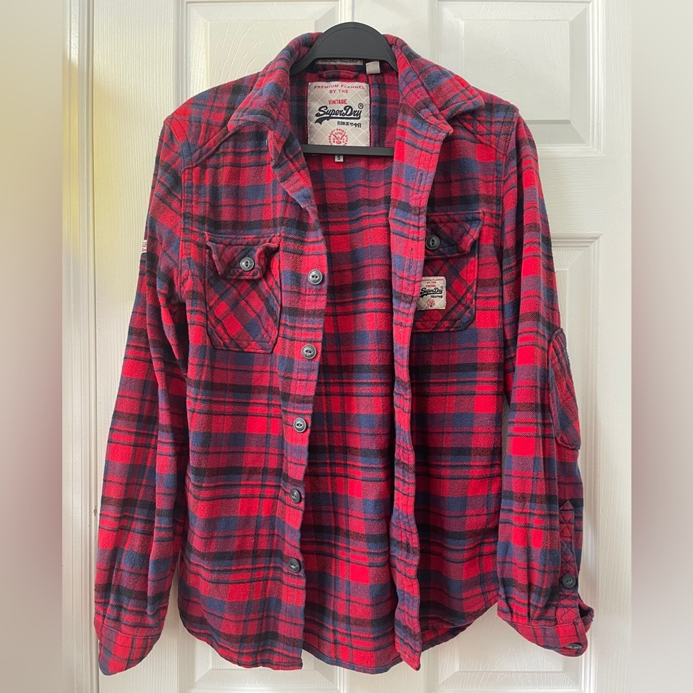 SUPERDRY Boy’s Youth Flannel Plaid Button Up
